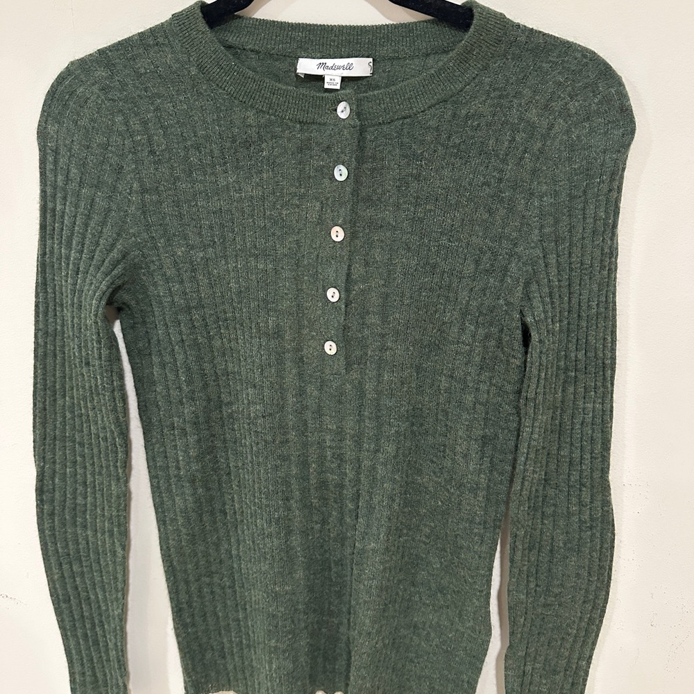 Madewell Women's Lightweight Alpaca Madison Henley Pullover Sweater XS